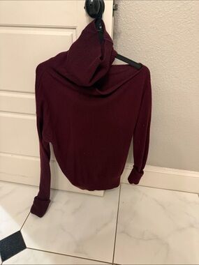 PAIGE Burgundy Cowl-Neck Knit Sweater
